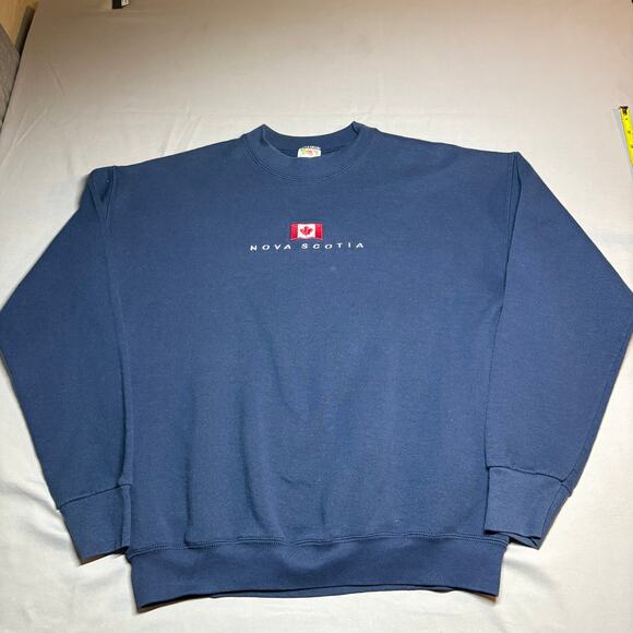 Fruit of the Loom Other - Vintage navy blue nova scotia crewneck sweatshirt